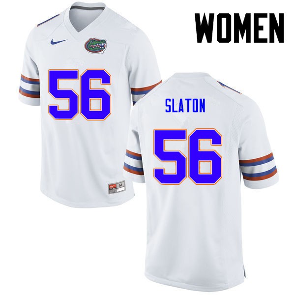 Florida Gators Women #56 Tedarrell Slaton College Football Jersey White